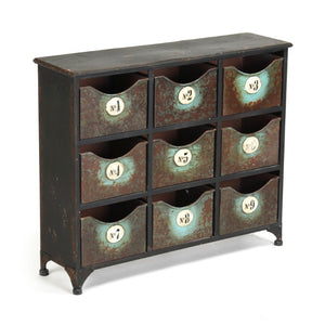Zentique Iron Industrial Storage Cabinet — Slim 28.5"W x 23.5"H x 8"D Powder-Coated, Durable, Space-Saving Design PC042