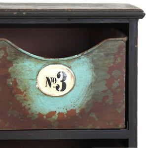 Zentique Iron Industrial Storage Cabinet — Slim 28.5"W x 23.5"H x 8"D Powder-Coated, Durable, Space-Saving Design PC042