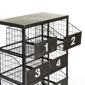 Zentique Claudio Iron Storage Unit — Slim W27 x H36.75 x D15, Matte Finish, Open Shelves for Entryway Style and Strength PC046