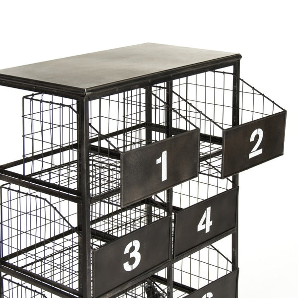 Zentique Claudio Iron Storage Unit — Slim W27 x H36.75 x D15, Matte Finish, Open Shelves for Entryway Style and Strength PC046