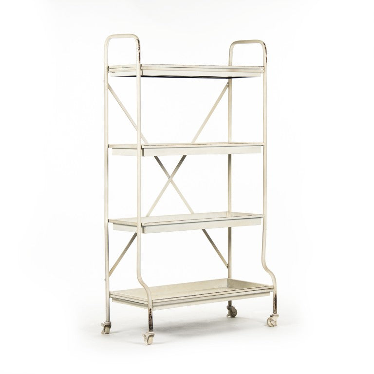 Zentique Diego Industrial Metal Rack with Open Shelves, Compact 32.5x59x15in Vertical Storage for Entryway, Office, Living Room PC047