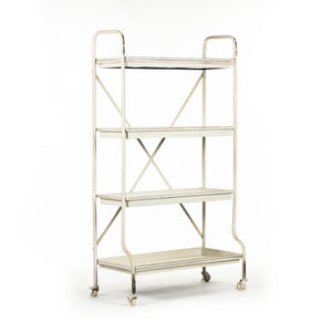 Zentique Diego Industrial Metal Rack with Open Shelves, Compact 32.5x59x15in Vertical Storage for Entryway, Office, Living Room PC047