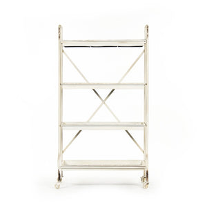 Zentique Diego Industrial Metal Rack with Open Shelves, Compact 32.5x59x15in Vertical Storage for Entryway, Office, Living Room PC047