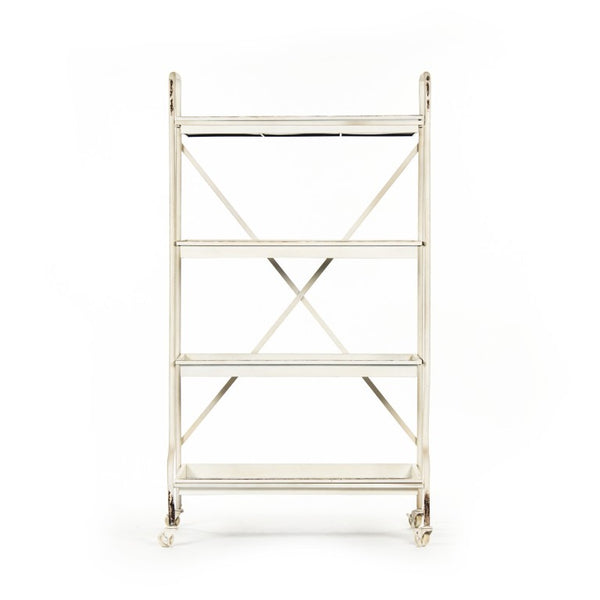 Zentique Diego Industrial Metal Rack with Open Shelves, Compact 32.5x59x15in Vertical Storage for Entryway, Office, Living Room PC047