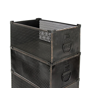 Zentique Jaim Slim Metal Storage Rack — 4-Tier Powder-Coated Iron Shelves for Narrow Spaces, Durable & Stylish PC049