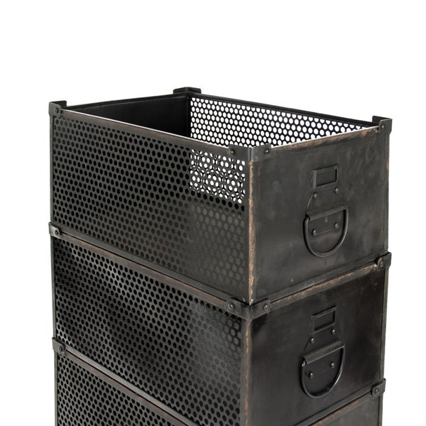 Zentique Jaim Slim Metal Storage Rack — 4-Tier Powder-Coated Iron Shelves for Narrow Spaces, Durable & Stylish PC049