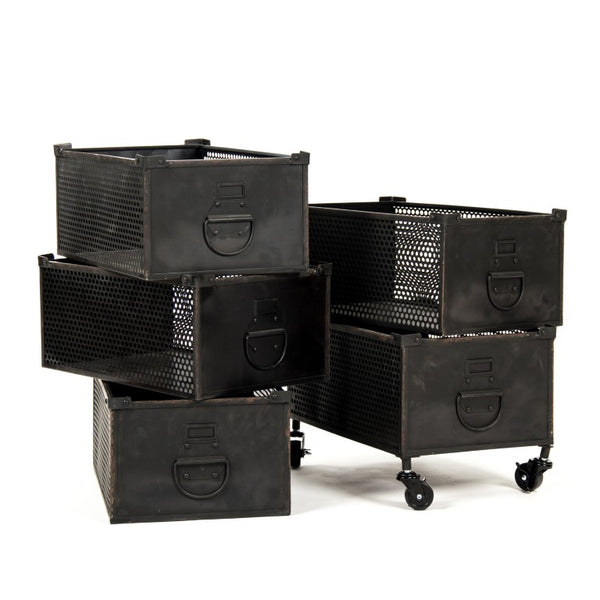 Zentique Jaim Slim Metal Storage Rack — 4-Tier Powder-Coated Iron Shelves for Narrow Spaces, Durable & Stylish PC049
