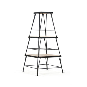 Zentique Marco Industrial Wall Shelves Set of 3 – Iron Frame with Solid Wood Boards, Compact W20.5 x H46 D20.25 PC050