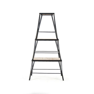 Zentique Marco Industrial Wall Shelves Set of 3 – Iron Frame with Solid Wood Boards, Compact W20.5 x H46 D20.25 PC050