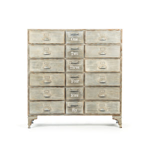 Oscar Drawer Cabinet Antique Grey Wash PC051 Zentique
