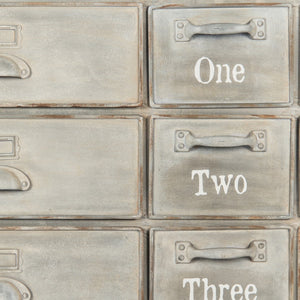 Oscar Drawer Cabinet Antique Grey Wash PC051 Zentique