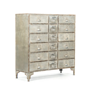 Oscar Drawer Cabinet Antique Grey Wash PC051 Zentique