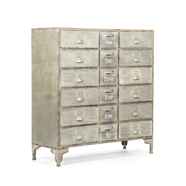 Oscar Drawer Cabinet Antique Grey Wash PC051 Zentique