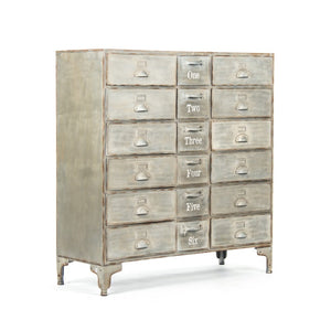 Zentique Oscar Slim Iron Drawer Cabinet for Small Spaces — Modern, Durable Storage for Bedroom, Office, Hallway Organizing PC051