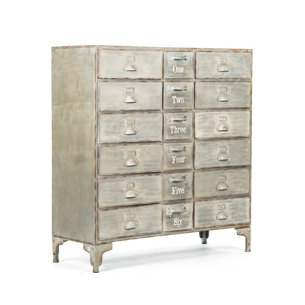 Zentique Oscar Slim Iron Drawer Cabinet for Small Spaces — Modern, Durable Storage for Bedroom, Office, Hallway Organizing PC051