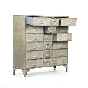 Oscar Drawer Cabinet Antique Grey Wash PC051 Zentique