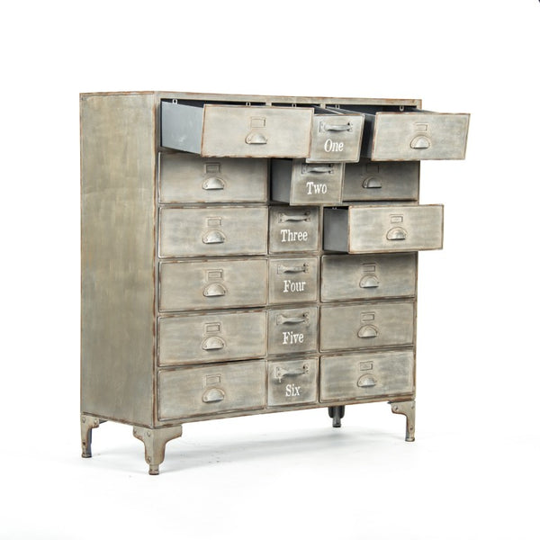 Zentique Oscar Slim Iron Drawer Cabinet for Small Spaces — Modern, Durable Storage for Bedroom, Office, Hallway Organizing PC051