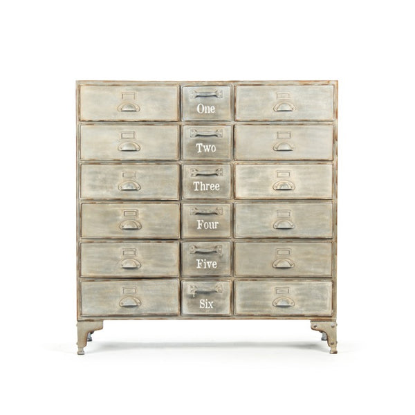 Zentique Oscar Slim Iron Drawer Cabinet for Small Spaces — Modern, Durable Storage for Bedroom, Office, Hallway Organizing PC051