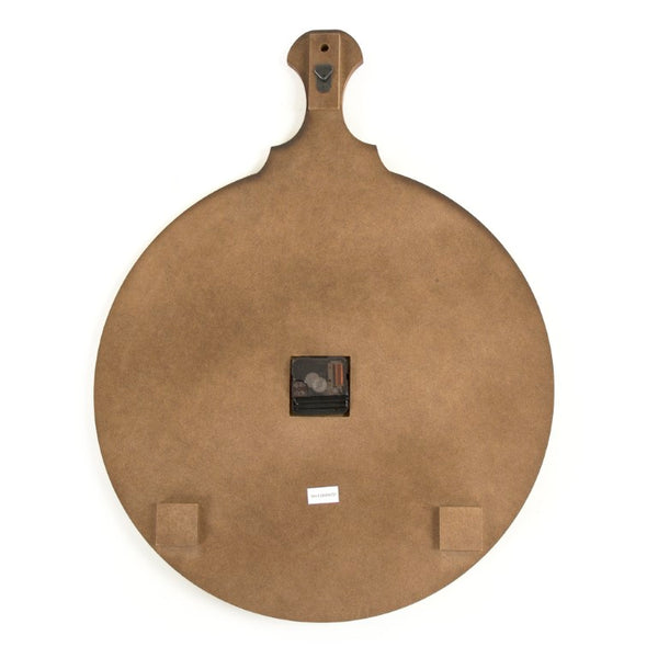 Zentique Avellino Slim Wall Clock with Warm Wood Accent, Quiet Operation, Slim 18x23.5" Profile for Décor PC054
