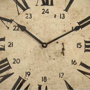 Zentique Bale Rustic-Industrial Wall Clock with Hemp Accents — 19x30in Metal Farmhouse Timepiece for Living Room Decor PC055