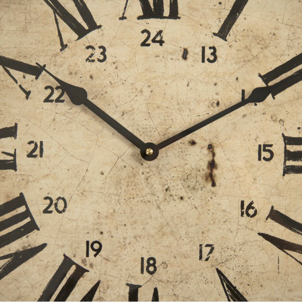 Zentique Bale Rustic-Industrial Wall Clock with Hemp Accents — 19x30in Metal Farmhouse Timepiece for Living Room Decor PC055