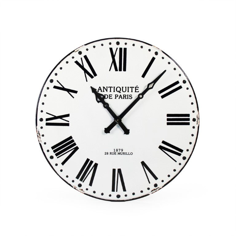 Zentique Corvin Minimalist Wall Clock – 43.5cm Slim Iron Open-Frame Design, Durable Readable Accent Piece PC057