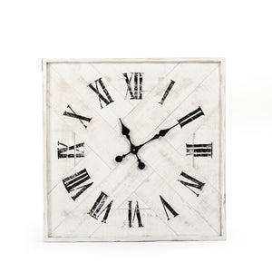 Zentique Corbett Fir Wood Wall Clock — 24" Classic-Modern Round Timepiece with Quartz Movement, Durable Finish PC059