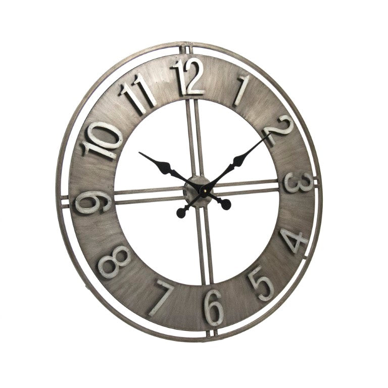 Zentique Adorlee Minimalist Wall Clock — Slim Iron Timepiece, Neutral Finish, Durable Modern Accent for Home & Office PC060