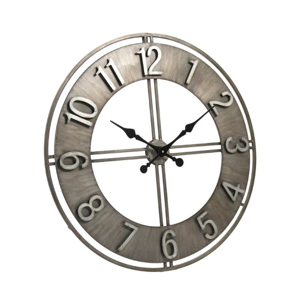 Zentique Adorlee Minimalist Wall Clock — Slim Iron Timepiece, Neutral Finish, Durable Modern Accent for Home & Office PC060