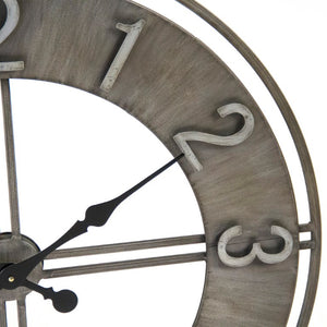 Zentique Adorlee Minimalist Wall Clock — Slim Iron Timepiece, Neutral Finish, Durable Modern Accent for Home & Office PC060