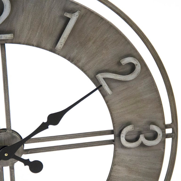 Zentique Adorlee Minimalist Wall Clock — Slim Iron Timepiece, Neutral Finish, Durable Modern Accent for Home & Office PC060