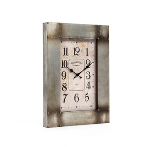 Zentique Caress Modern Wall Clock with Aluminum Frame & MDF Back, Minimalist 16x22in Timepiece for Living Rooms PC062