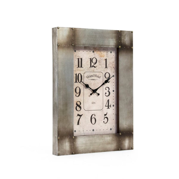 Zentique Caress Modern Wall Clock with Aluminum Frame & MDF Back, Minimalist 16x22in Timepiece for Living Rooms PC062