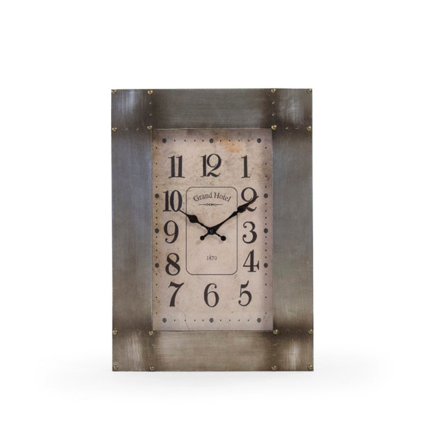 Zentique Caress Modern Wall Clock with Aluminum Frame & MDF Back, Minimalist 16x22in Timepiece for Living Rooms PC062