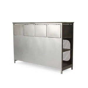 Zentique Daveny Industrial Console Table W48 x H33.5 x D14.25 – Slim Iron Entryway Table with Open Shelf and Powder-Coated Finish PC063