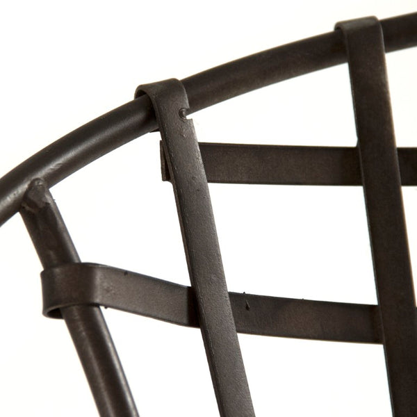Zentique Iron Chair Industrial-Style Sturdy Metal Seating with Powder-Coated Finish, Ergonomic Back, Versatile Use W26 x H35.25 x D20.5 PC067