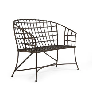 Zentique Iron bench with heavy-duty weatherproof iron, classic clean-line design, 2-person seating, 44.5"W durable option PC068
