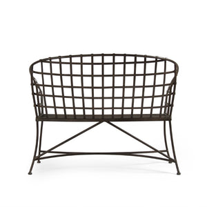 Zentique Iron bench with heavy-duty weatherproof iron, classic clean-line design, 2-person seating, 44.5"W durable option PC068