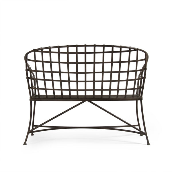 Zentique Iron bench with heavy-duty weatherproof iron, classic clean-line design, 2-person seating, 44.5"W durable option PC068