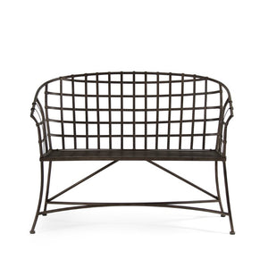 Zentique Iron bench with heavy-duty weatherproof iron, classic clean-line design, 2-person seating, 44.5"W durable option PC068