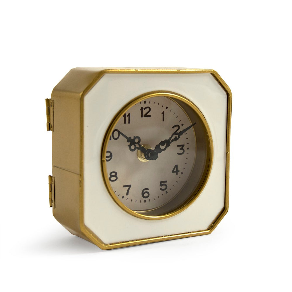 White and Gold Clock White, Gold PC070 Zentique