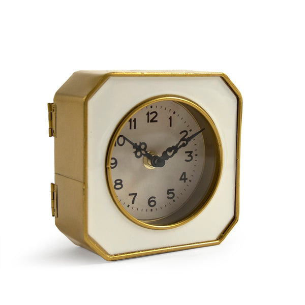 White and Gold Clock White, Gold PC070 Zentique