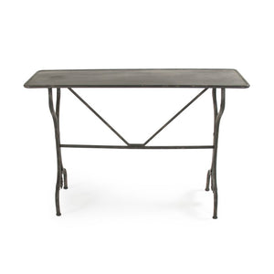 Zentique Iron Wall Table Floating Iron Console for Entryway, Kitchen or Office — Durable Minimalist Design, Space-Saving W48 x H31.25 x D18 PC074