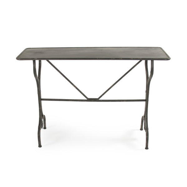 Zentique Iron Wall Table Floating Iron Console for Entryway, Kitchen or Office — Durable Minimalist Design, Space-Saving W48 x H31.25 x D18 PC074