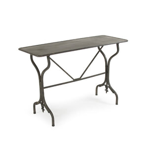 Zentique Iron Wall Table Floating Iron Console for Entryway, Kitchen or Office — Durable Minimalist Design, Space-Saving W48 x H31.25 x D18 PC074