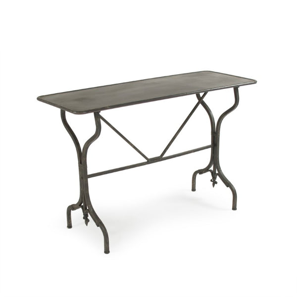 Zentique Iron Wall Table Floating Iron Console for Entryway, Kitchen or Office — Durable Minimalist Design, Space-Saving W48 x H31.25 x D18 PC074