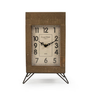 Wooden Clock Natural, White PC076 Zentique