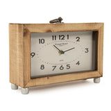 Wooden Box Clock Brown, White PC077 Zentique