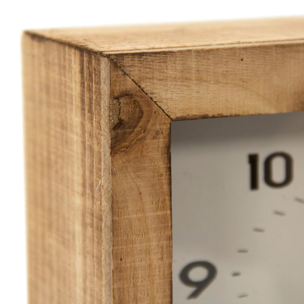 Wooden Box Clock Brown, White PC077 Zentique