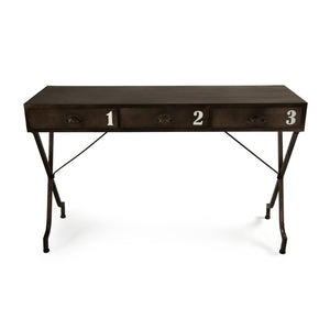 Zentique Iron Wall Table Floating Iron Console for Entryway, Kitchen or Office — Durable Minimalist Design, Space-Saving W49.25 x H30.5 x D15.75 PC079